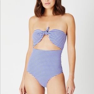 Onia Marie Gingham Onepiece Bathing Suit NO TAGS